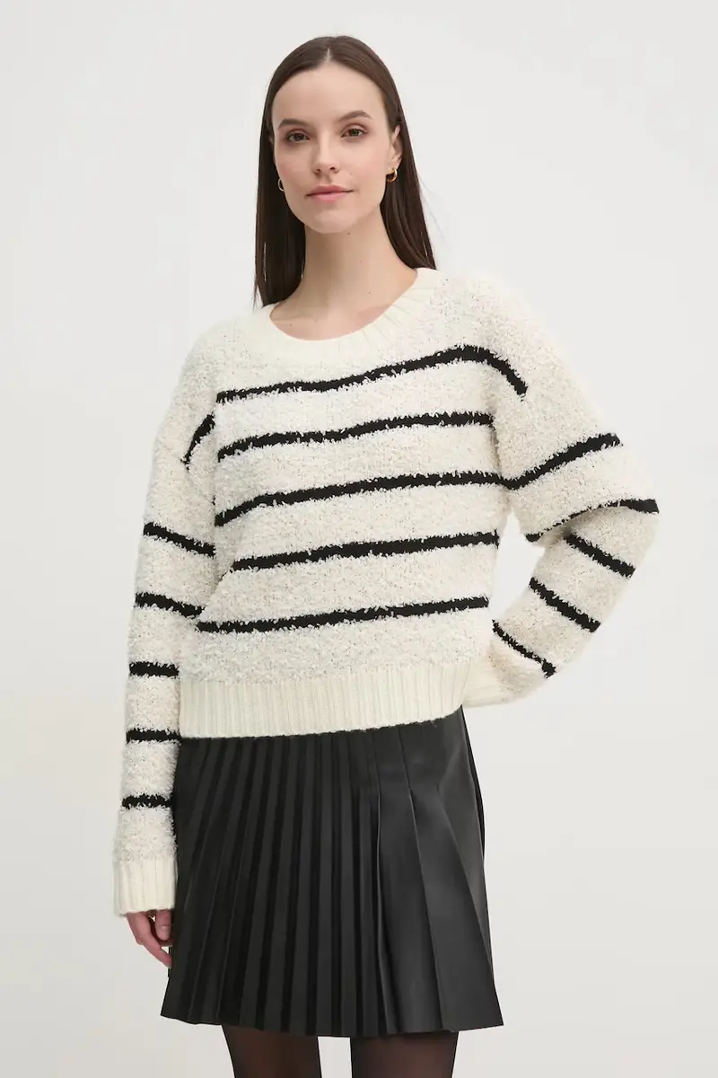 maglione in misto lana donna colore beige 90615