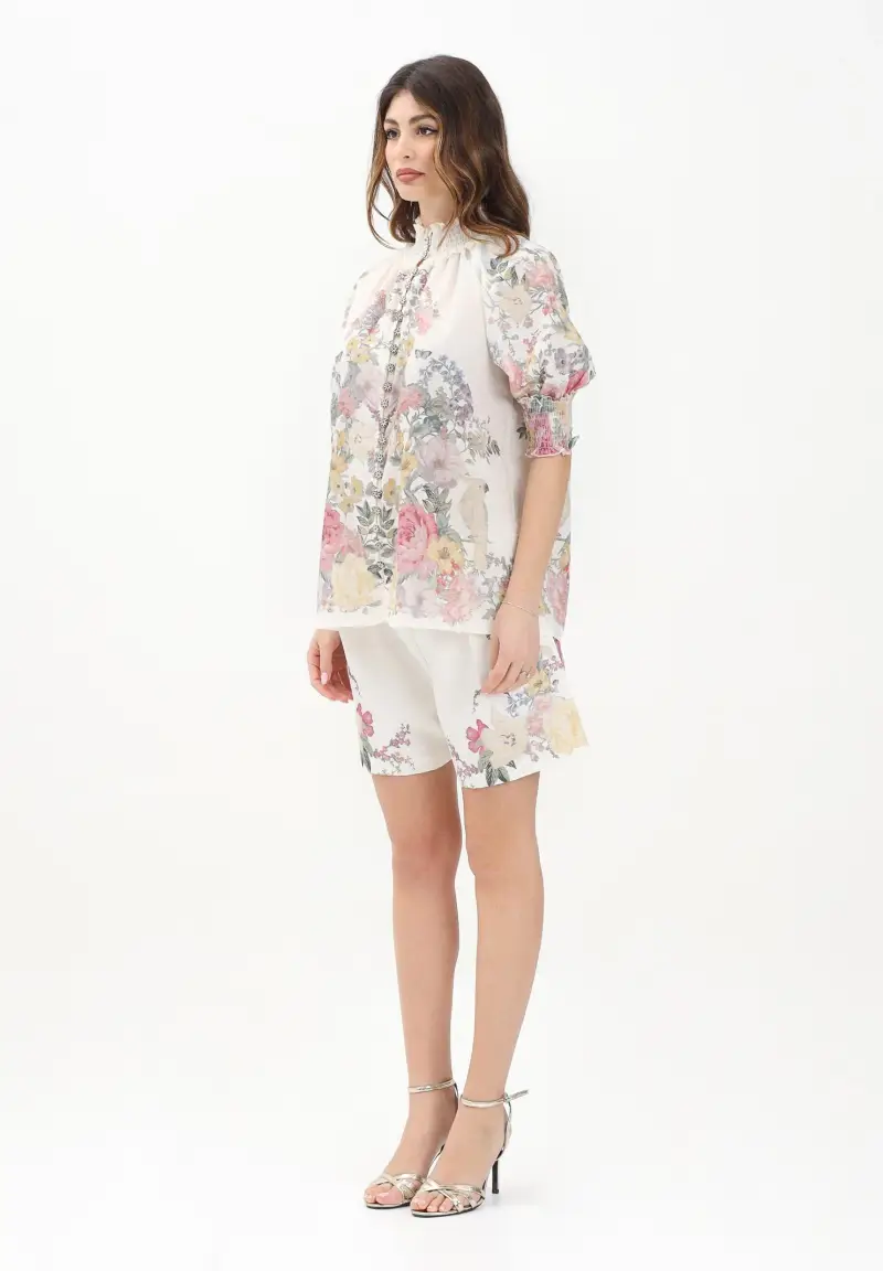 Completo Rosa panna da donna con stampa floreale