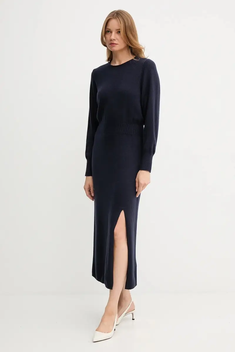 vestito in lana colore blu navy 94484 miniatura 2