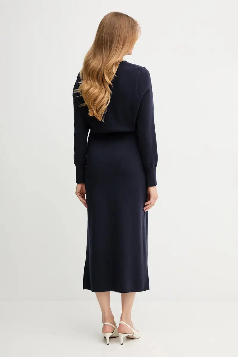 vestito in lana colore blu navy 94484 miniatura 3