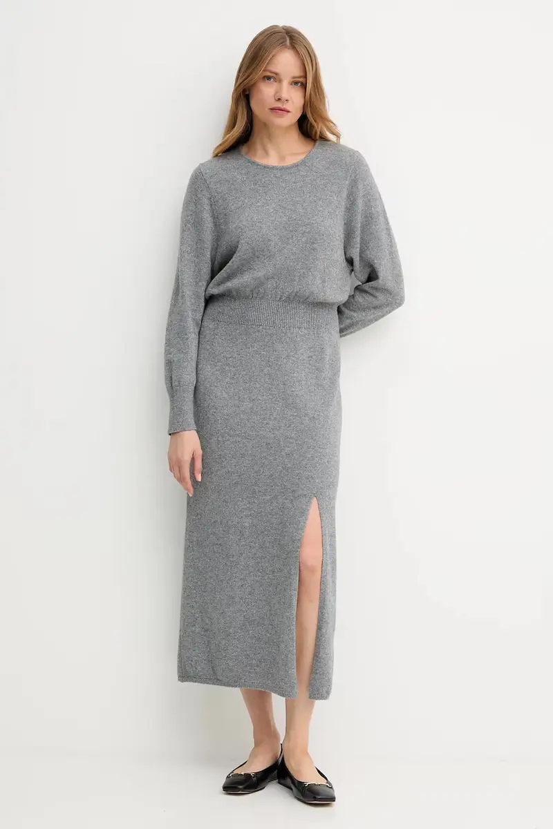 vestito in lana colore grigio 94484 miniatura 2