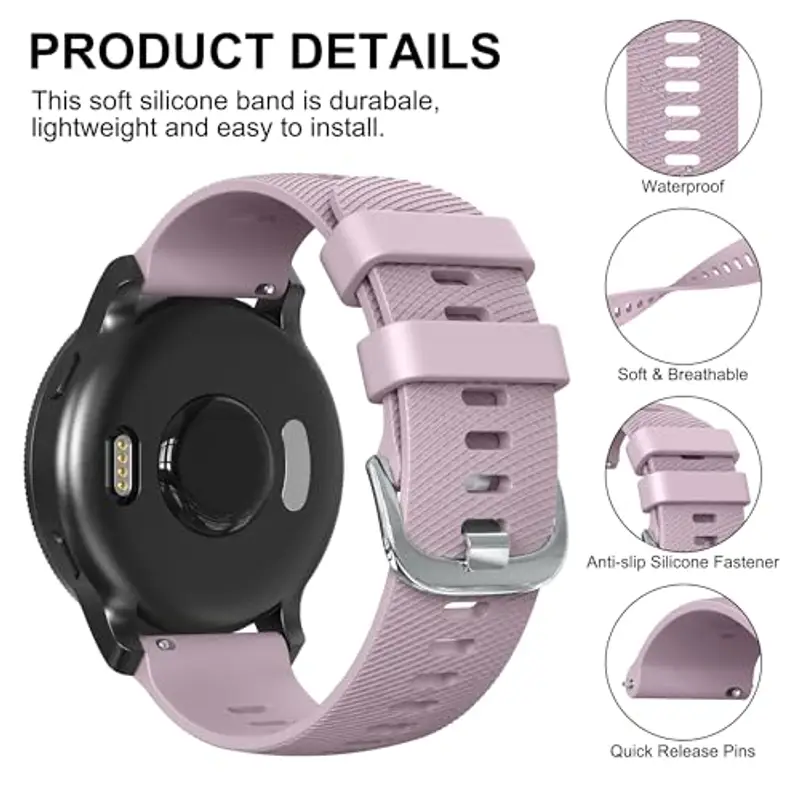 Oumida Cinturino per 18mm Orologio, Cinturini di Ricambio in Silicone con Rilascio Rapido, Impermeabile Cinturini in miniatura 2