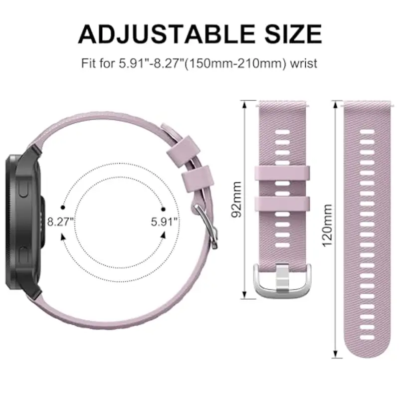 Oumida Cinturino per 18mm Orologio, Cinturini di Ricambio in Silicone con Rilascio Rapido, Impermeabile Cinturini in miniatura 3