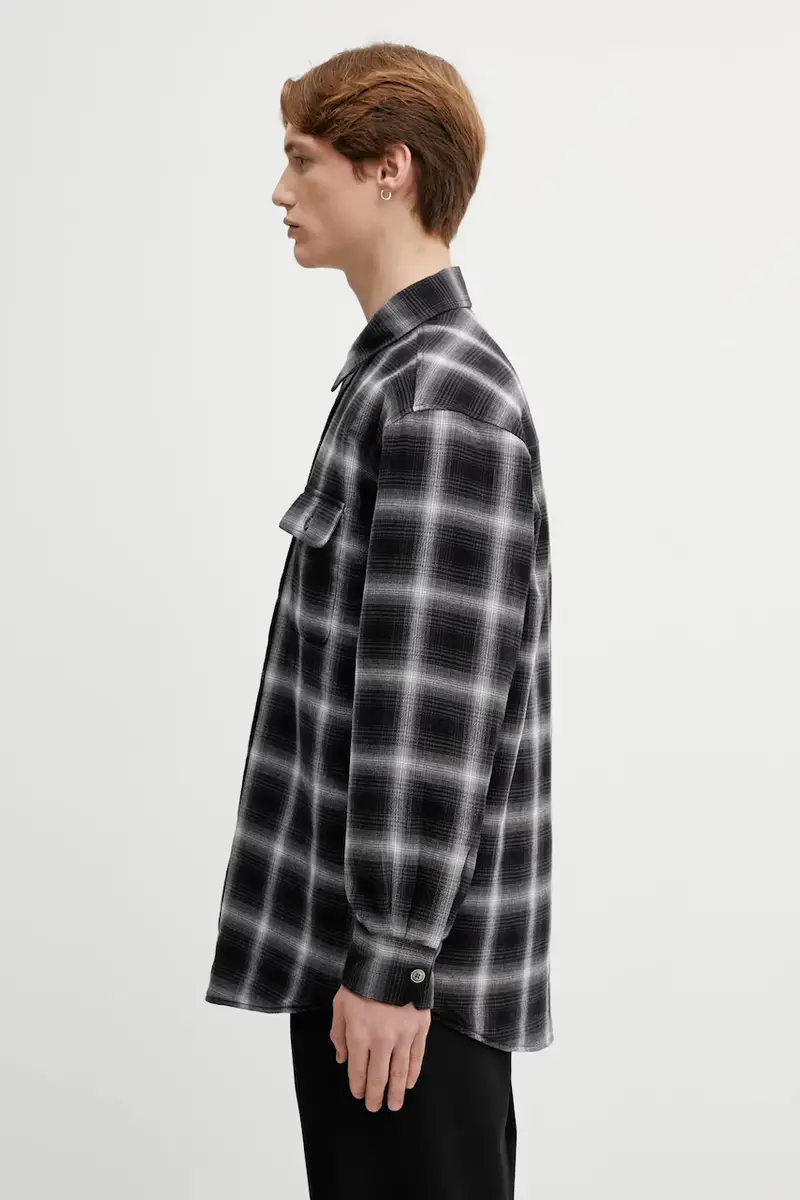 camicia in cotone Moss Nero miniatura 2