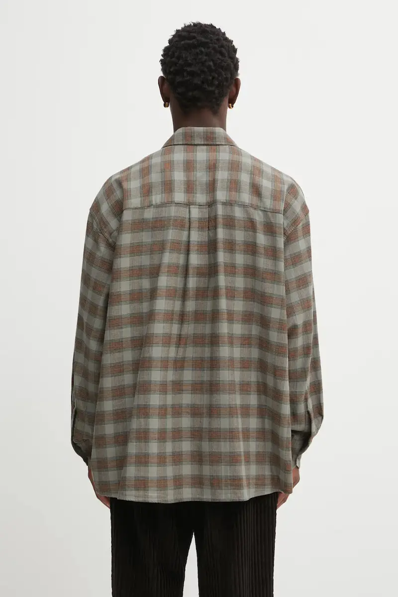 camicia in cotone uomo colore verde M4252BI miniatura 3