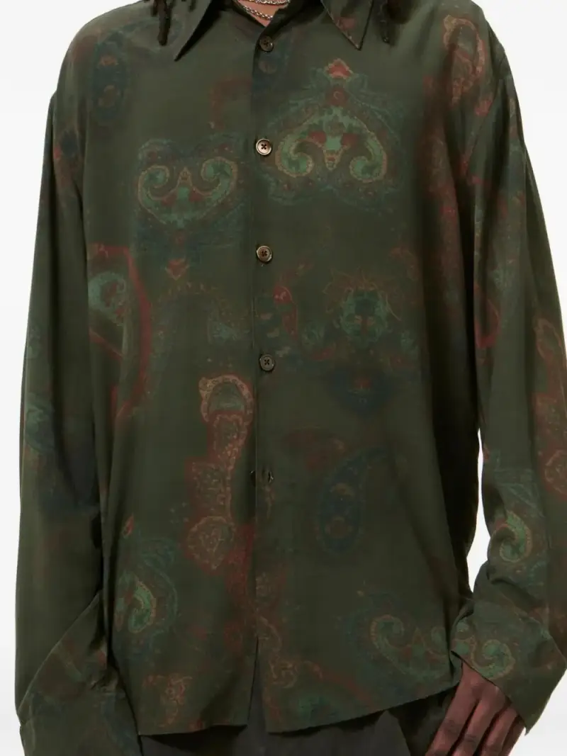 Camicia Paisley Verde miniatura 3