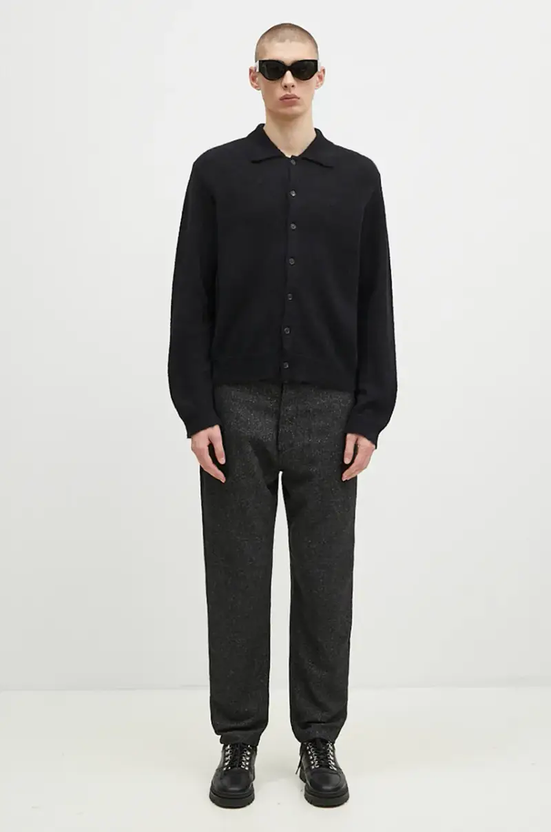 cardigan in lana Evening Polo colore nero M4213ECFSE miniatura 5