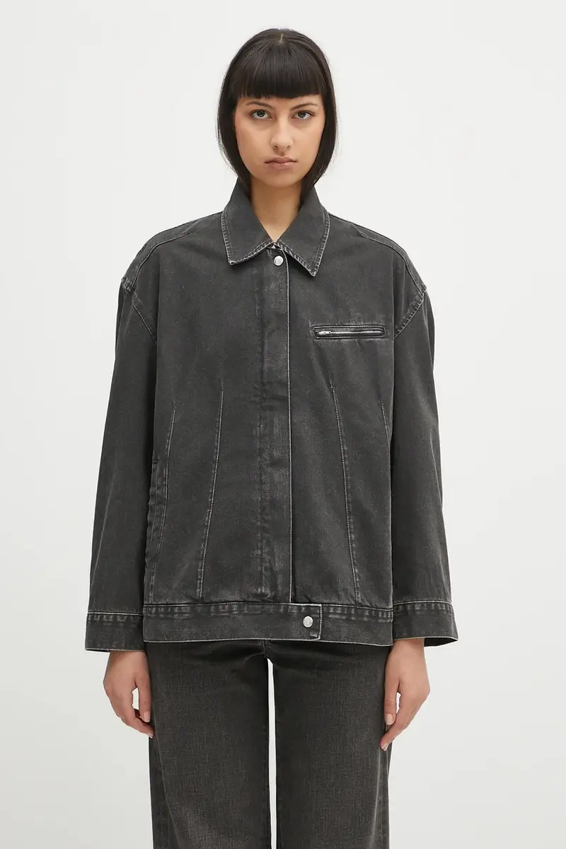 giacca di jeans Draft colore nero W225DJB