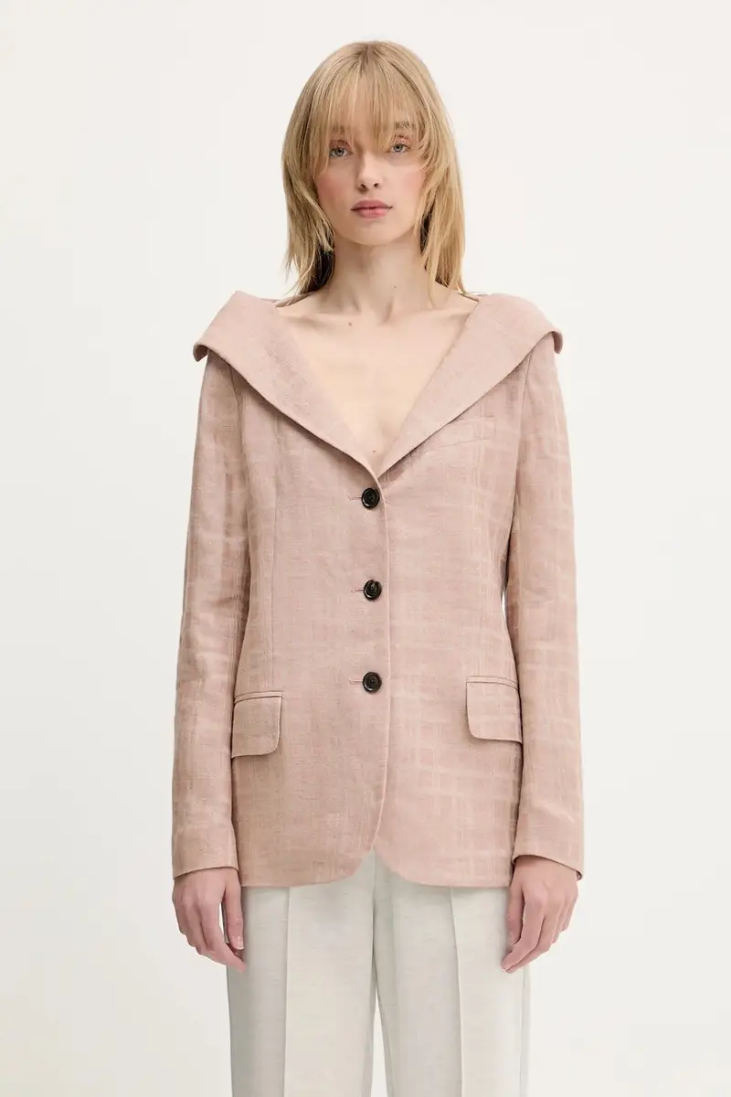 giacca in lino Kaonashi Blazer colore beige W2250KH