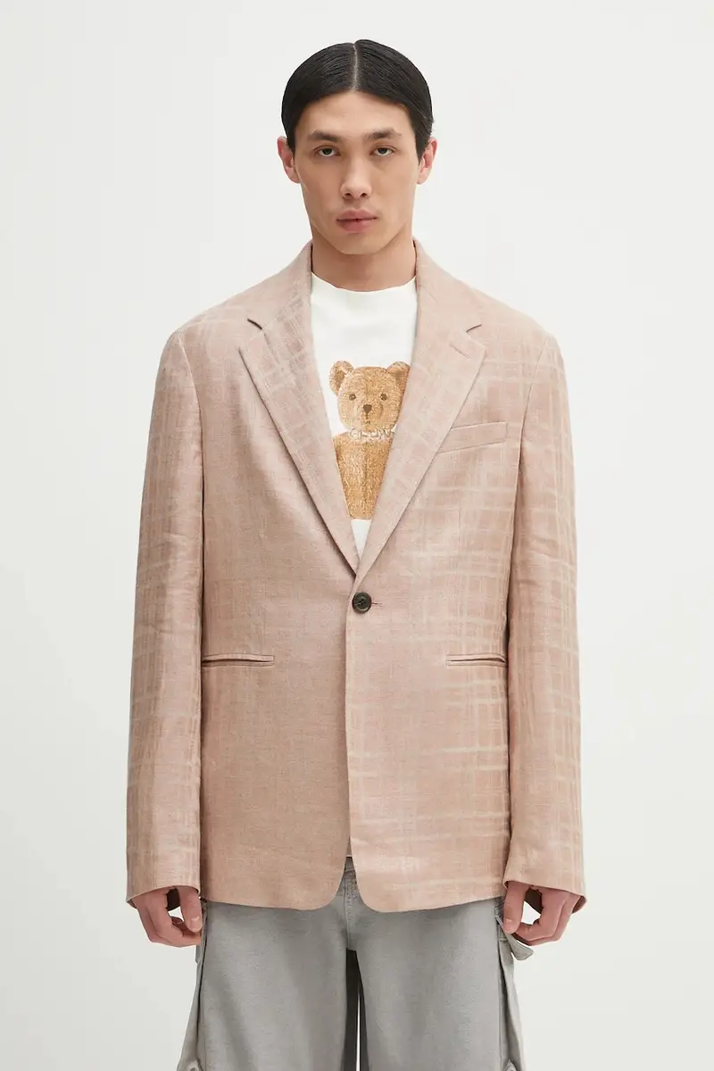 giacca in lino Unconstructed Shinjuku Blazer colore beige M2250UH