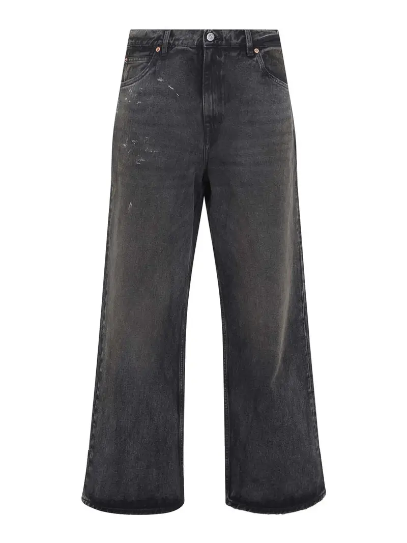 Jeans ampi di gatto Lavaggio Medio