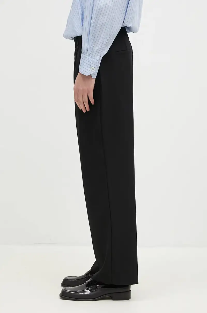 pantaloni in lana Borrowed Chino colore nero M421BBPW miniatura 2