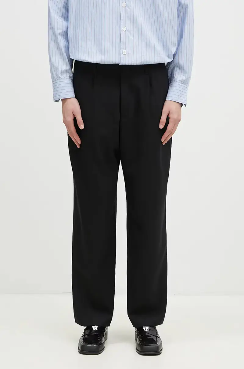 pantaloni in lana Borrowed Chino colore nero M421BBPW