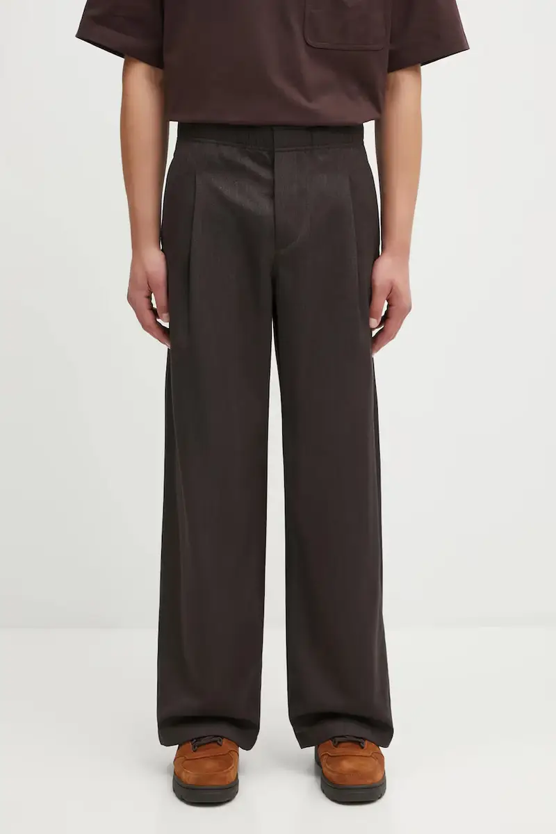 pantaloni in lana Leisure uomo colore marrone M4254LH