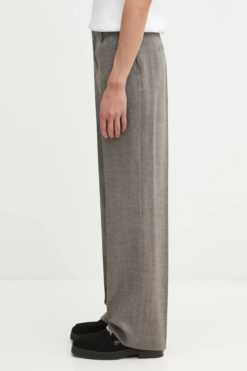 pantaloni in lana uomo colore marrone M4254BBN miniatura 2