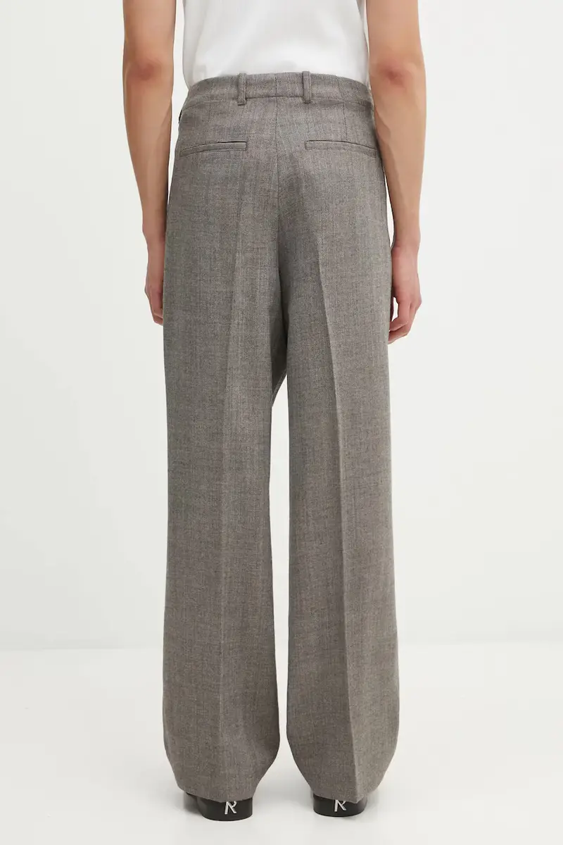 pantaloni in lana uomo colore marrone M4254BBN miniatura 3