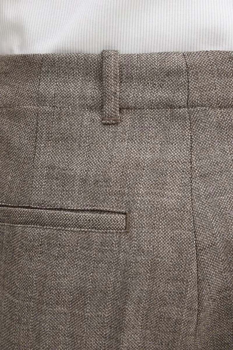 pantaloni in lana uomo colore marrone M4254BBN miniatura 4