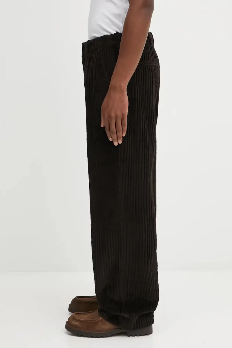 pantaloni in velluto a coste uomo colore marrone M4254BP miniatura 2