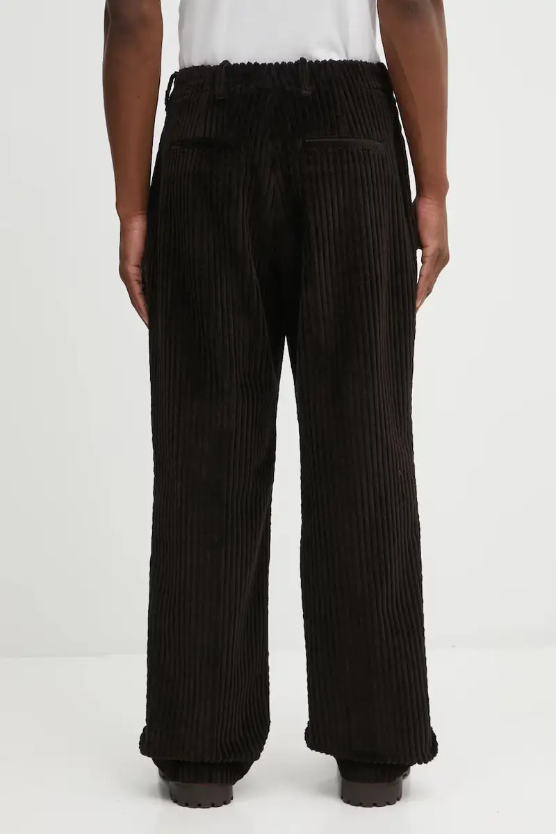 pantaloni in velluto a coste uomo colore marrone M4254BP miniatura 3