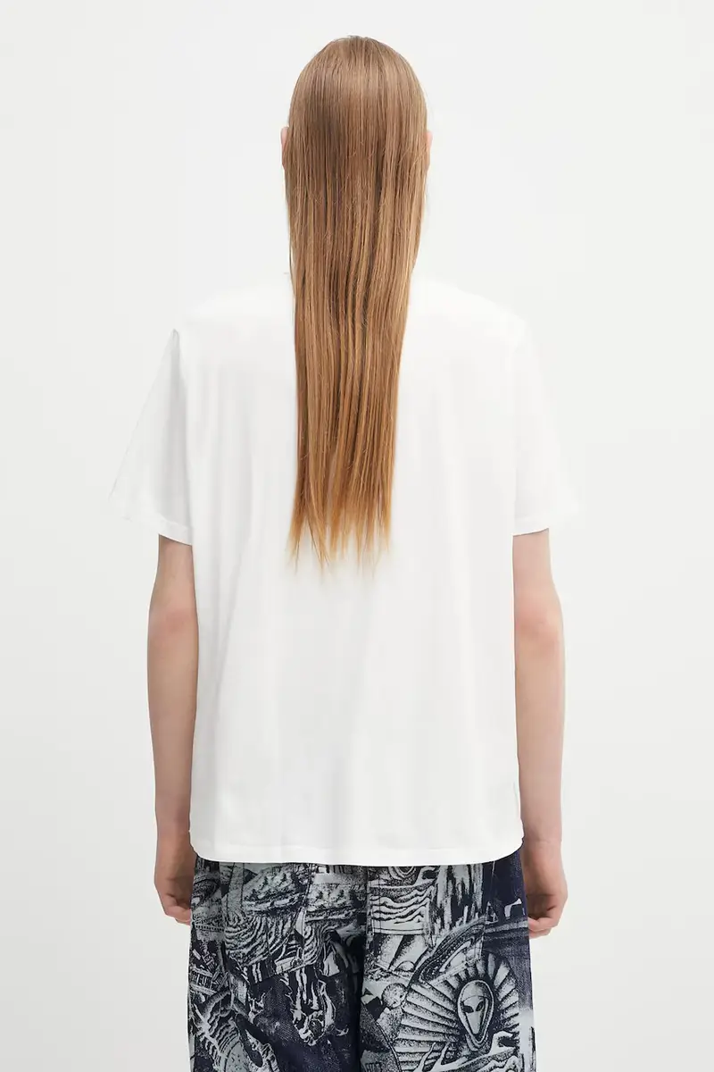 t-shirt in cotone New Box colore bianco M2206NW miniatura 3