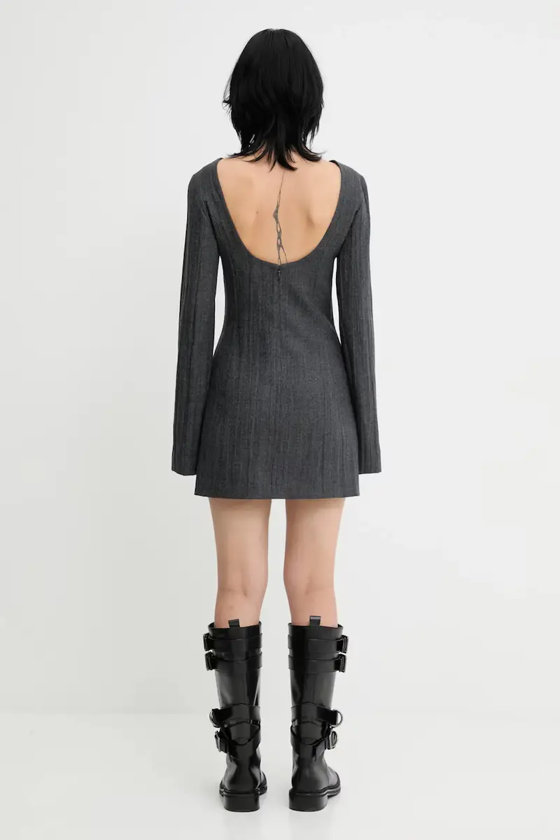 vestito con lana Firm colore grigio W4257FS miniatura 3