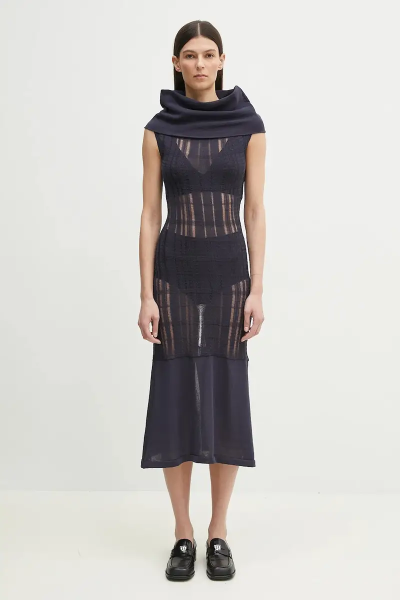 vestito Cover colore blu navy W2253CWN