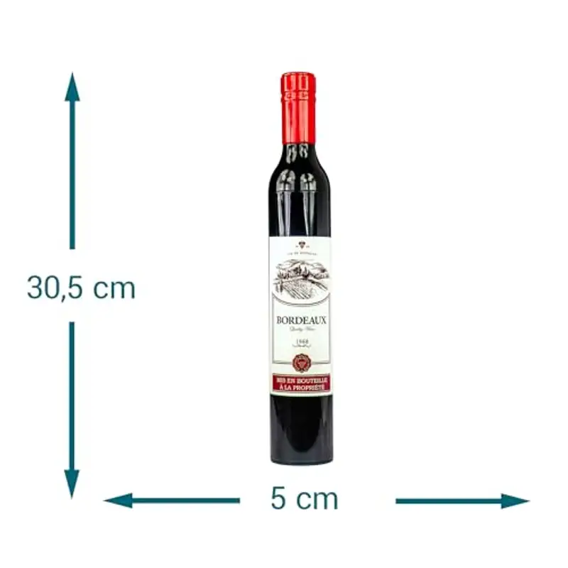Out of the blue Ombrello Tascabile, Bottiglia di Vino, Rosso Scuro, D: 90 cm, da Pioggia miniatura 3