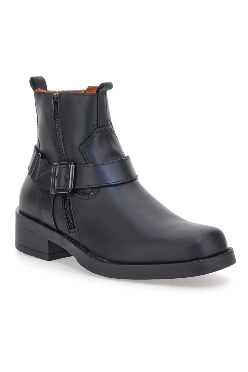 Stivaletti neri con fibbia laterale Output 252590062 [NERO] miniatura 2