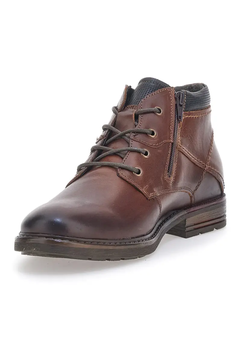 Stringate Alte Out Put 620056 Marroni Vera Pelle [COGNAC] miniatura 3