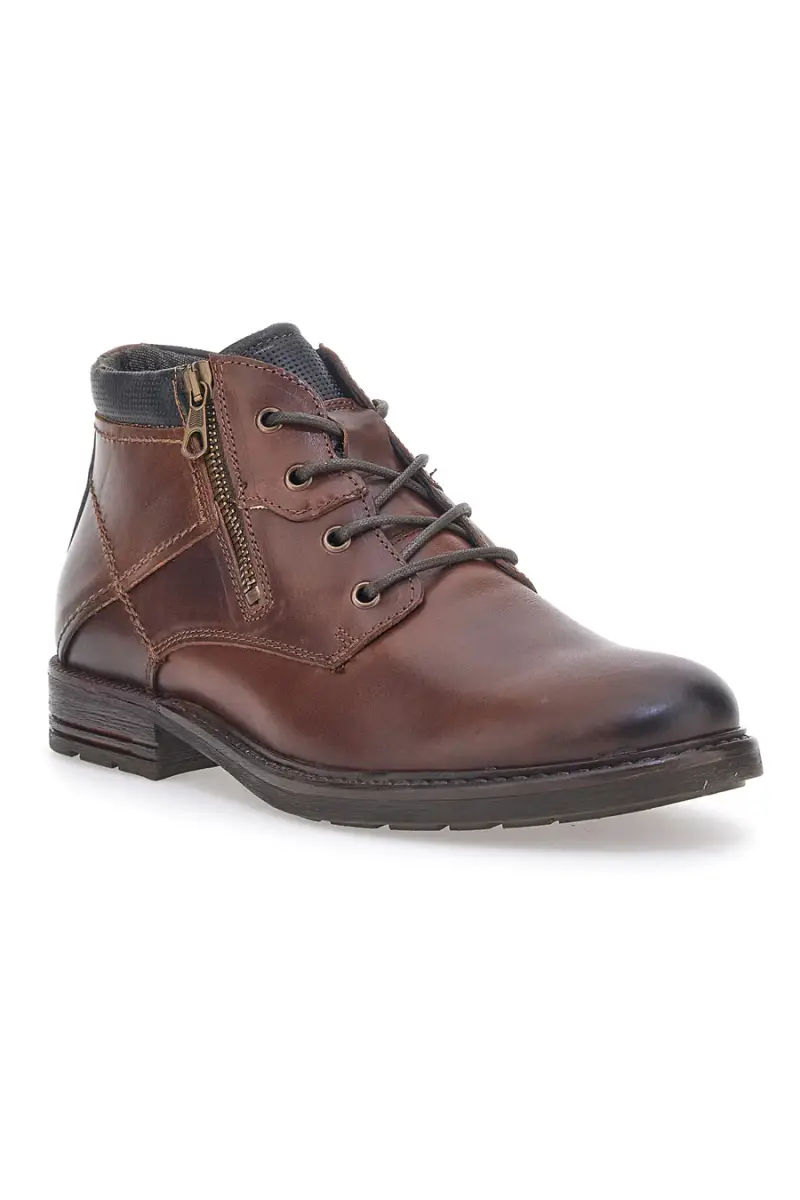 Stringate Alte Out Put 620056 Marroni Vera Pelle [COGNAC] miniatura 2