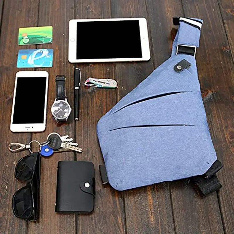 Ovecat Sling Bag Crossbody Spalla Petto Zaino antifurto a ghigliottina, per Uomo Donna miniatura 3
