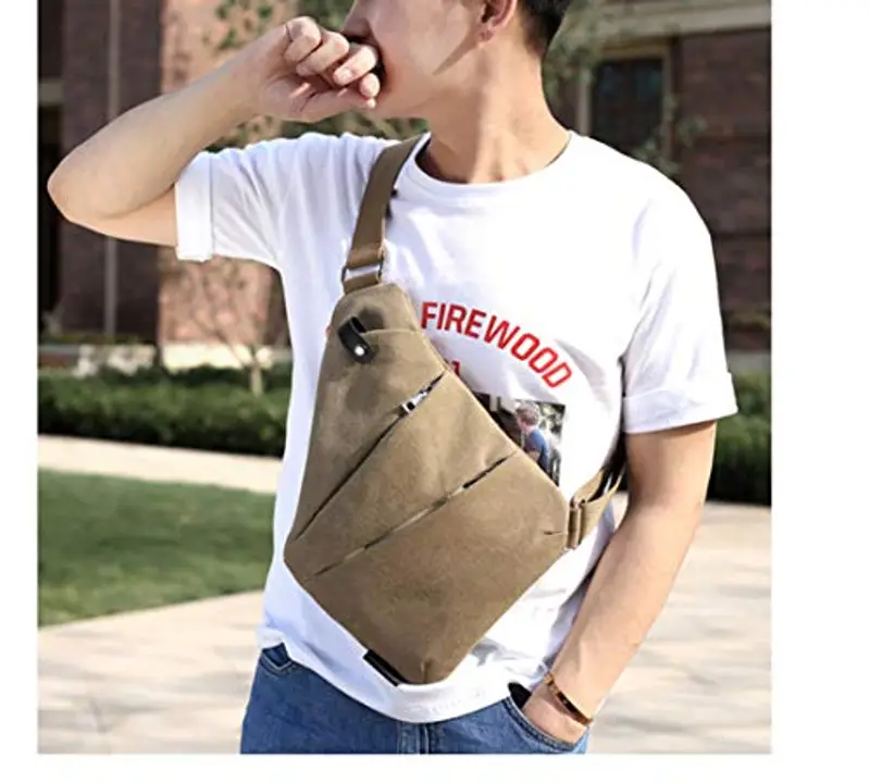 Ovecat Sling Bag Crossbody Spalla Petto Zaino antifurto a ghigliottina, per Uomo Donna miniatura 2