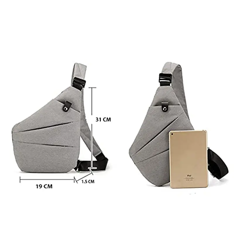Ovecat Sling Bag Crossbody Spalla Petto Zaino antifurto a ghigliottina, per Uomo Donna miniatura 2