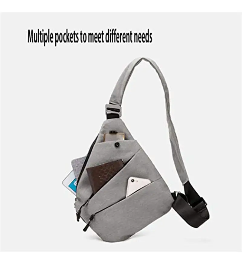 Ovecat Sling Bag Crossbody Spalla Petto Zaino antifurto a ghigliottina, per Uomo Donna miniatura 3