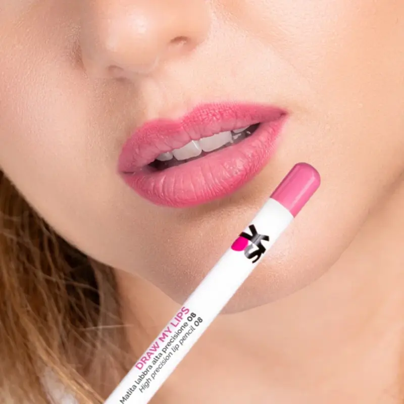Labbra DRAW MY LIPS 08 Pink Divina - rosato medio acceso freddo - Matita labbra miniatura 3