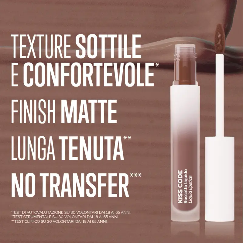 Labbra KISS CODE 02 SPICED BROWN - marrone intenso freddo - Rossetti miniatura 4