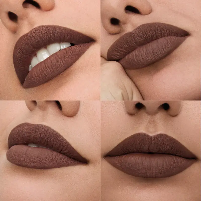 Labbra KISS CODE 02 SPICED BROWN - marrone intenso freddo - Rossetti miniatura 5