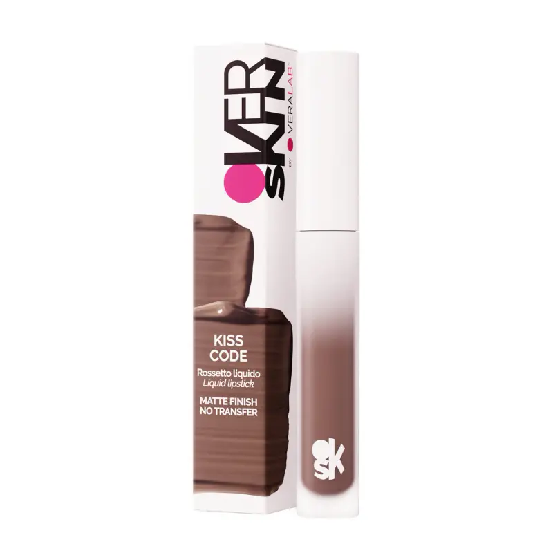 Labbra KISS CODE 02 SPICED BROWN - marrone intenso freddo - Rossetti