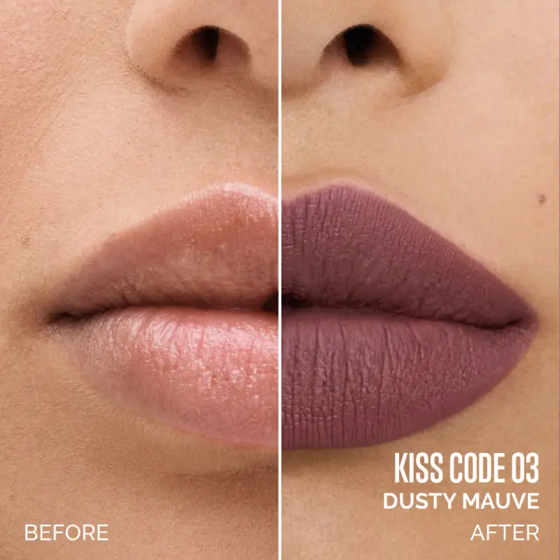 Labbra KISS CODE 03 DUSTY MAUVE - rosa medio freddo - Rossetti miniatura 3