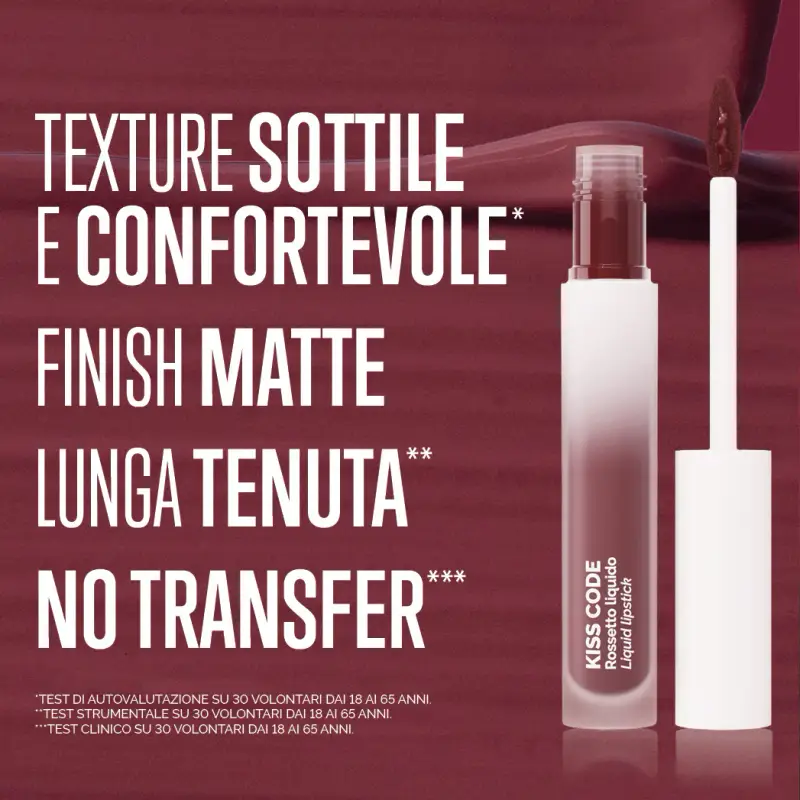 Labbra KISS CODE 05 DEEP BURGUNDY - burgundy freddo - Rossetti miniatura 4