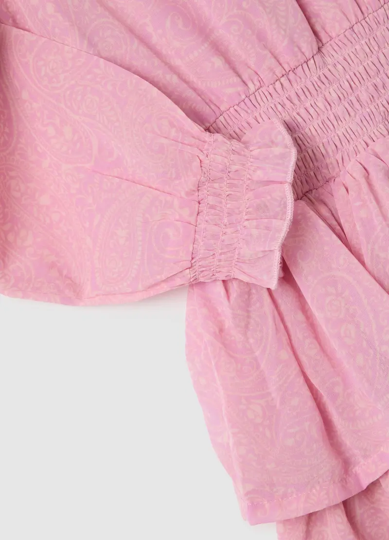 OVS, Abito Da Bambina In Rosa Regular Fit Con Balze, Rosa, Taglia: 4-5 miniatura 2