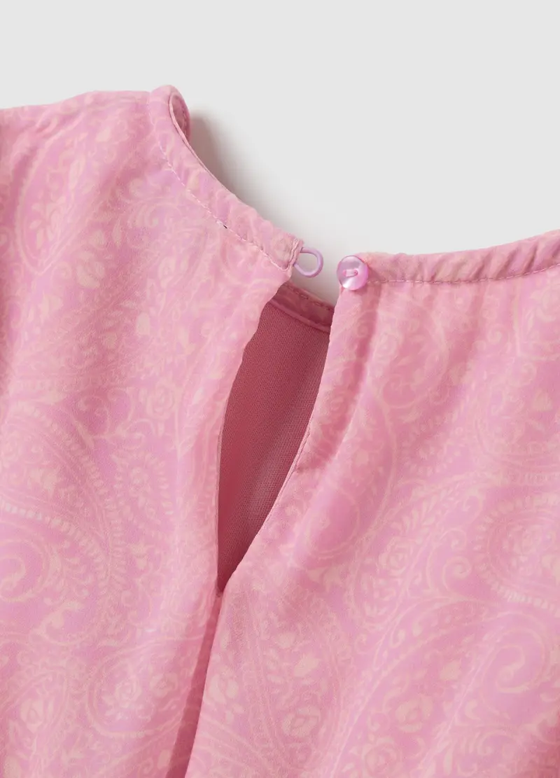 OVS, Abito Da Bambina In Rosa Regular Fit Con Balze, Rosa, Taglia: 4-5 miniatura 3