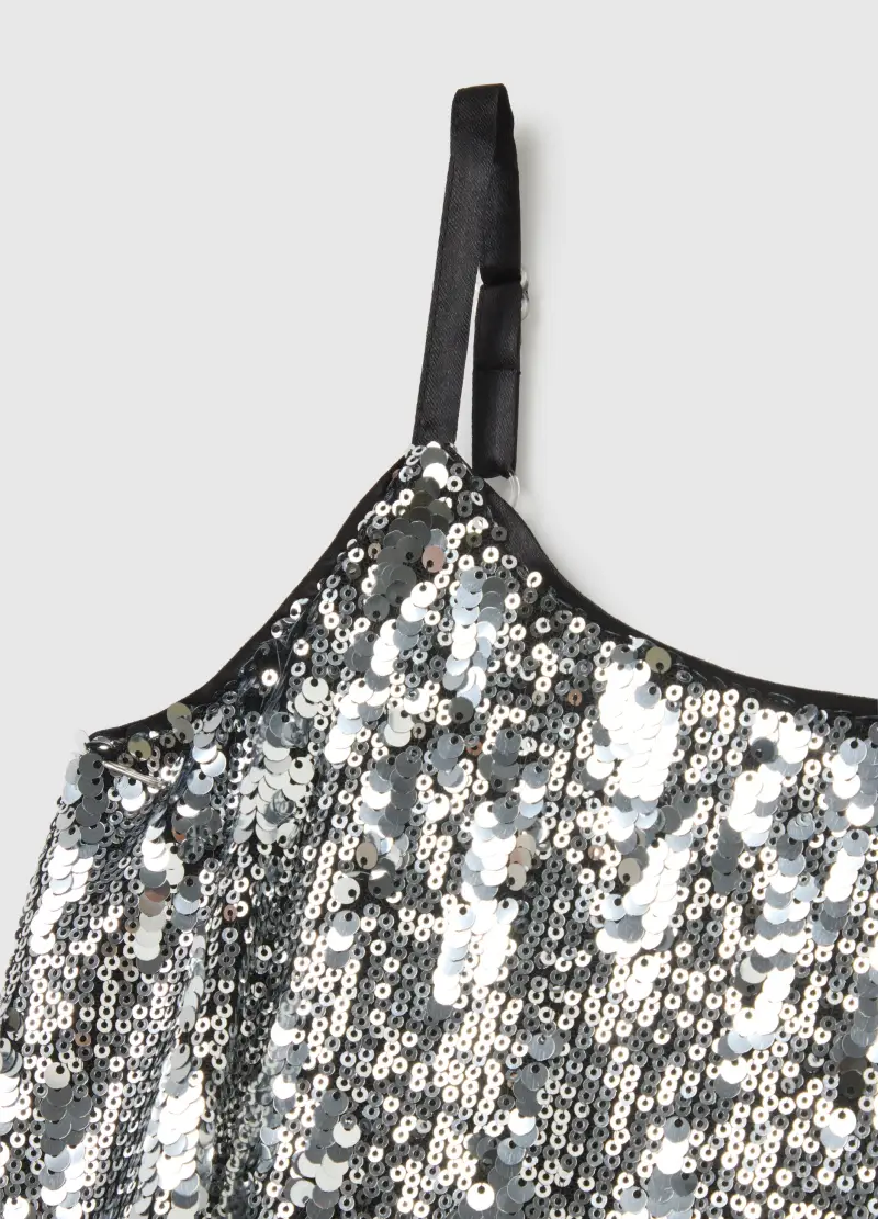 Abito Da Bambina Multicolor Regular Fit Con Paillettes, Multicolor miniatura 3