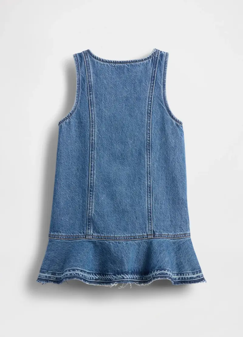 Abito Denim In Cotone Con Bottoni, Unisex, Denim miniatura 3