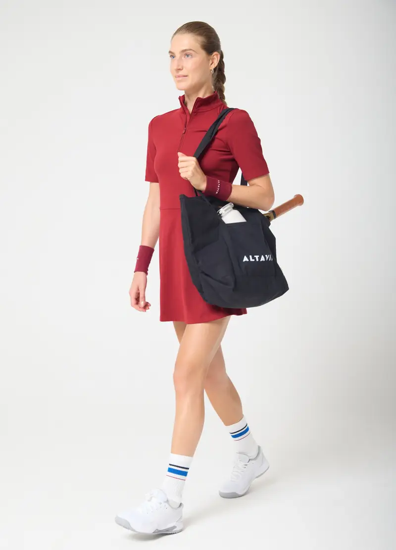 Abito Sportivo Bordeaux In Tessuto Elasticizzato Traspirante Altavia Court, Donna, Rosso