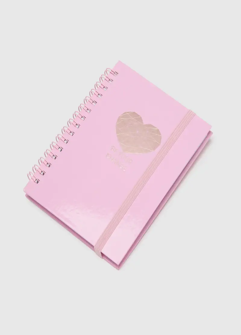 Agenda Rosa Con Copertina Rigida Decorata, Donna, Rosa miniatura 2