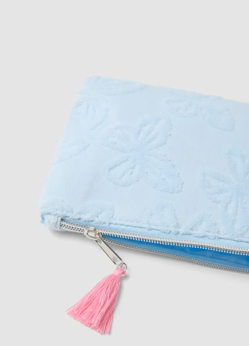 Astuccio Azzurro Con Ricamo A Farfalla, Donna, Azzurro miniatura 3