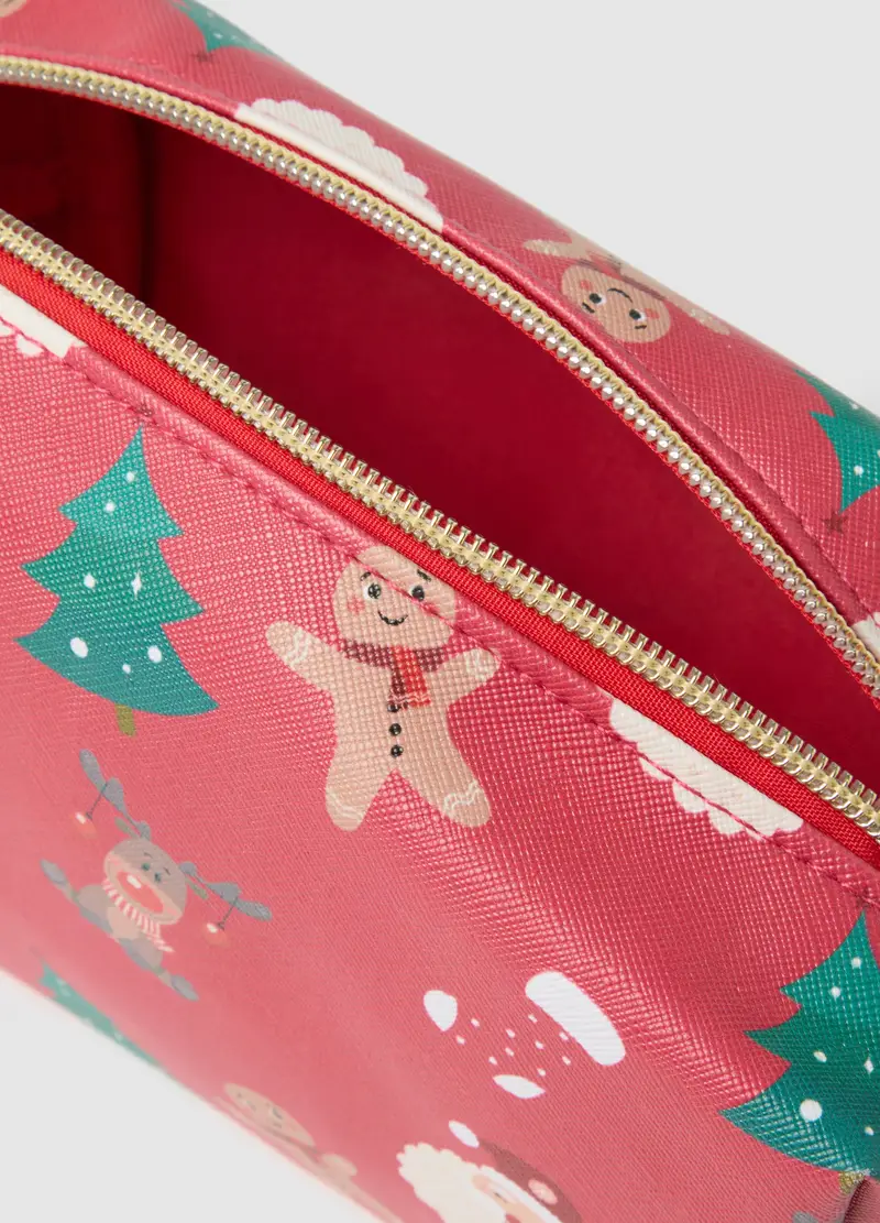Astuccio Natalizio Rosso Con Chiusura A Zip, Donna, Rosso miniatura 3