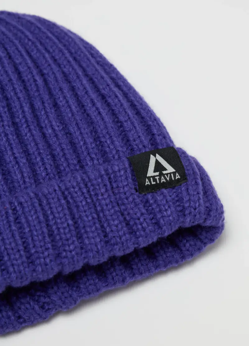 Berretto A Coste Altavia With Deborah Compagnoni, Bambina, Viola miniatura 2