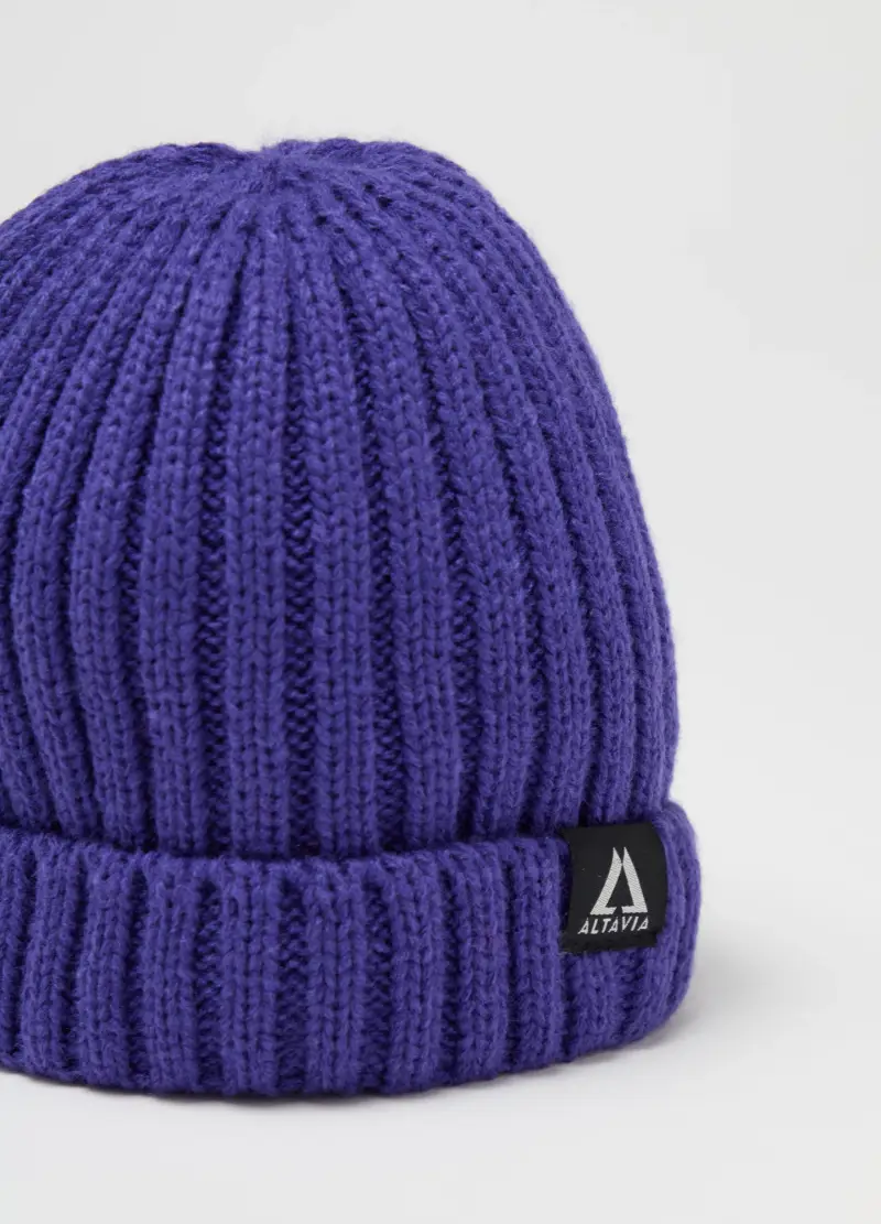 Berretto A Coste Altavia With Deborah Compagnoni, Bambina, Viola miniatura 3